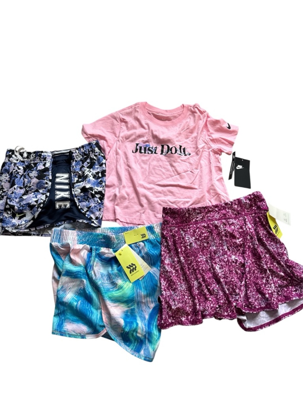 Set of Girls Tee shorts skort Size 8-10 Nike All in motion New